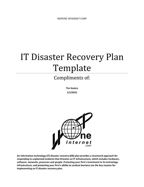 Disaster recovery plan template. Things To Know About Disaster recovery plan template. 